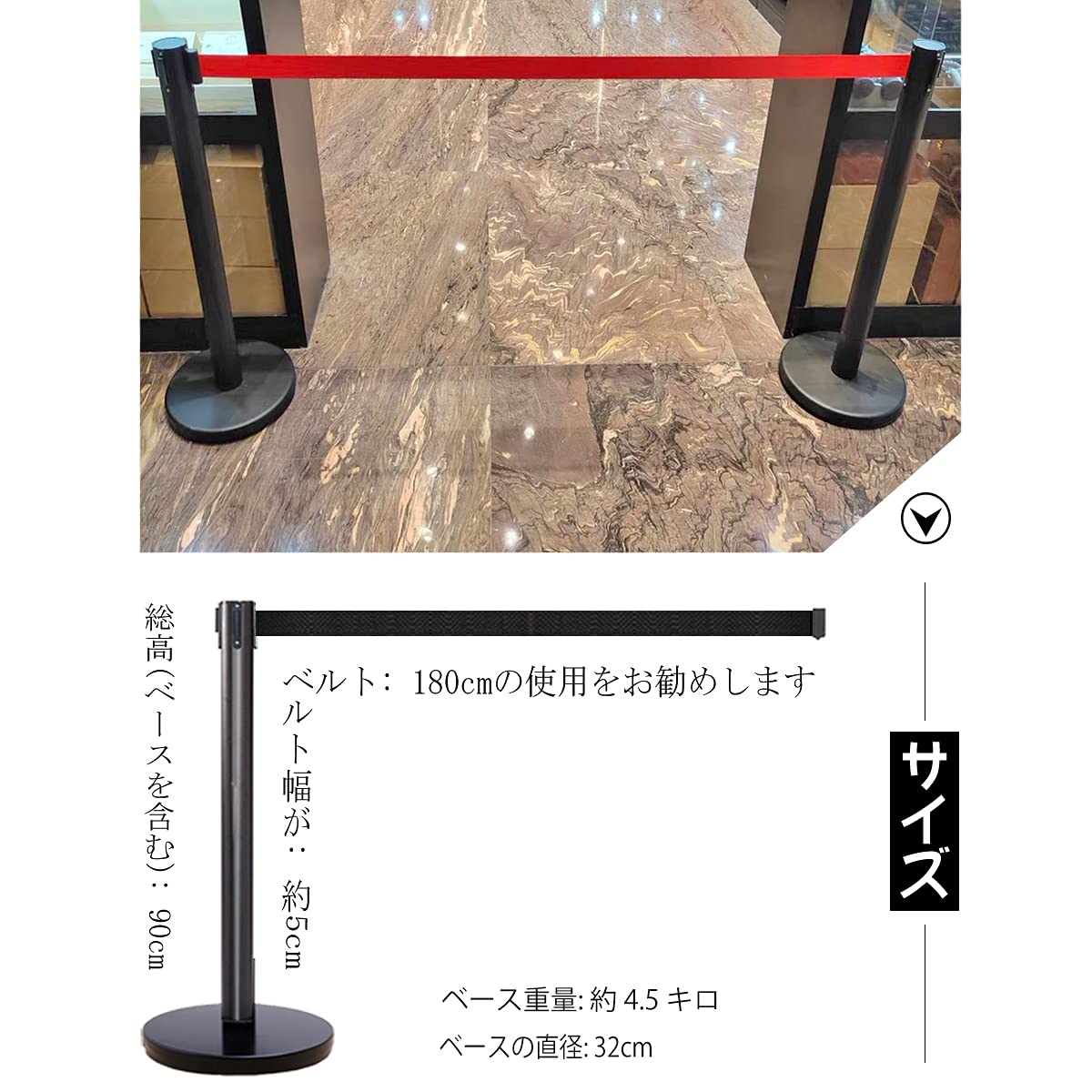 Amazon | Yunyuoo ベルトパーテーション 黒 2本セット ベルト付き