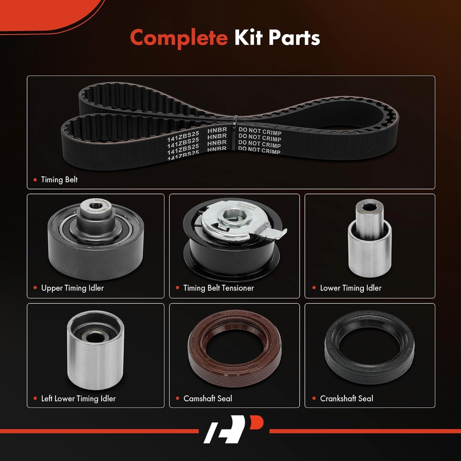 A-Premium Engine Timing Belt Kit Compatible with Volkswagen Jetta 1999-2003, Golf 1999-2004, Beetle 1998-2003 - 1.9L