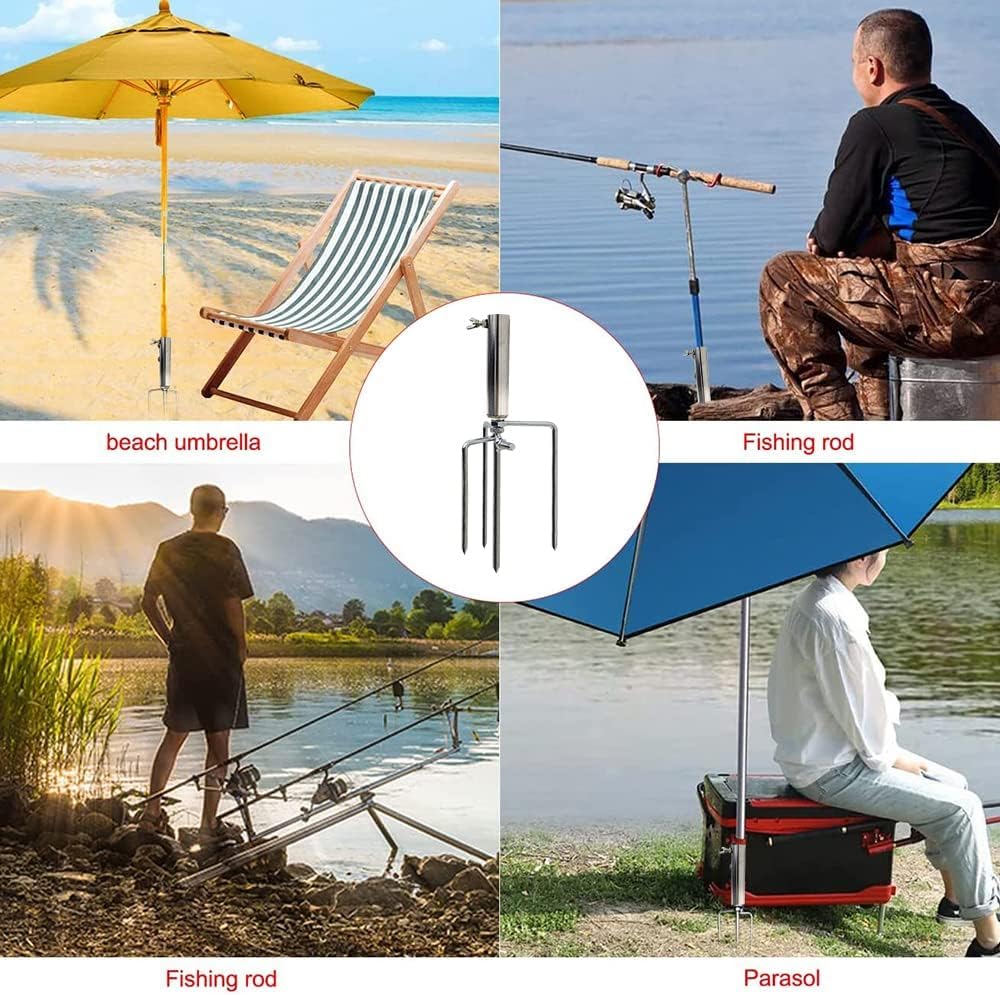 TUIBEIDAMAI Schirmständer Strand Metall, Rasendorn für Sonnenschirm,Sonnenschirm erdspiess Ø36mm, Abnehmbarer Sonnenschirmständer Erdspieß, Sonnenschirmhalter Strand für Angeln,Garten,Strand Camp