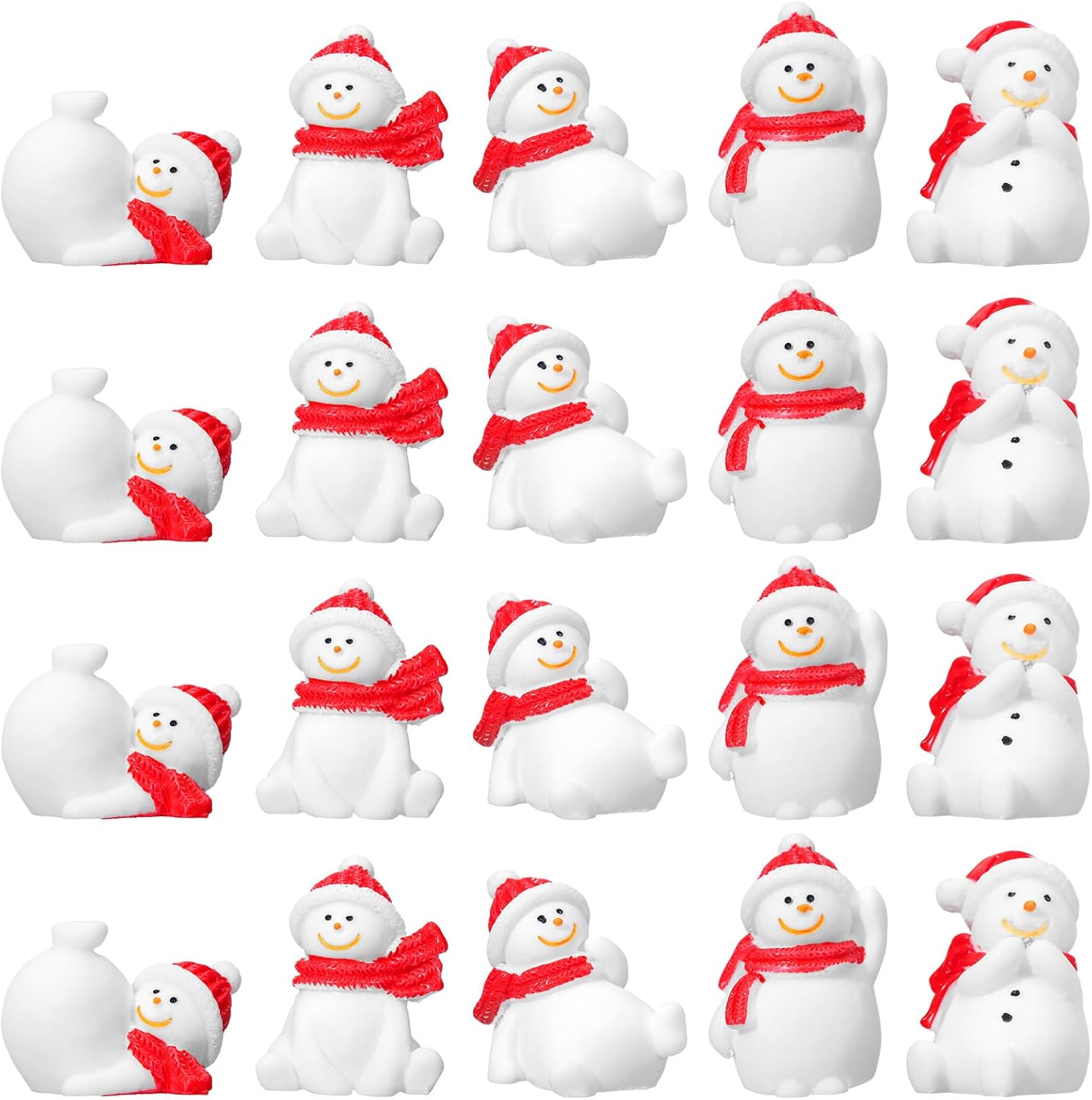 Printable Snowman Figurines
