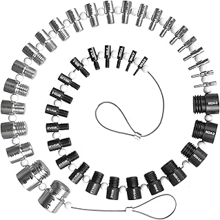Nut and Bolt Thread Checker 45 Male/Female Thread Gauges (24 SAE/Inch & 21 Metric) Nut and Bolt Thread Size Checker Thread Identifier Gauges for Quickly Identify and Verify