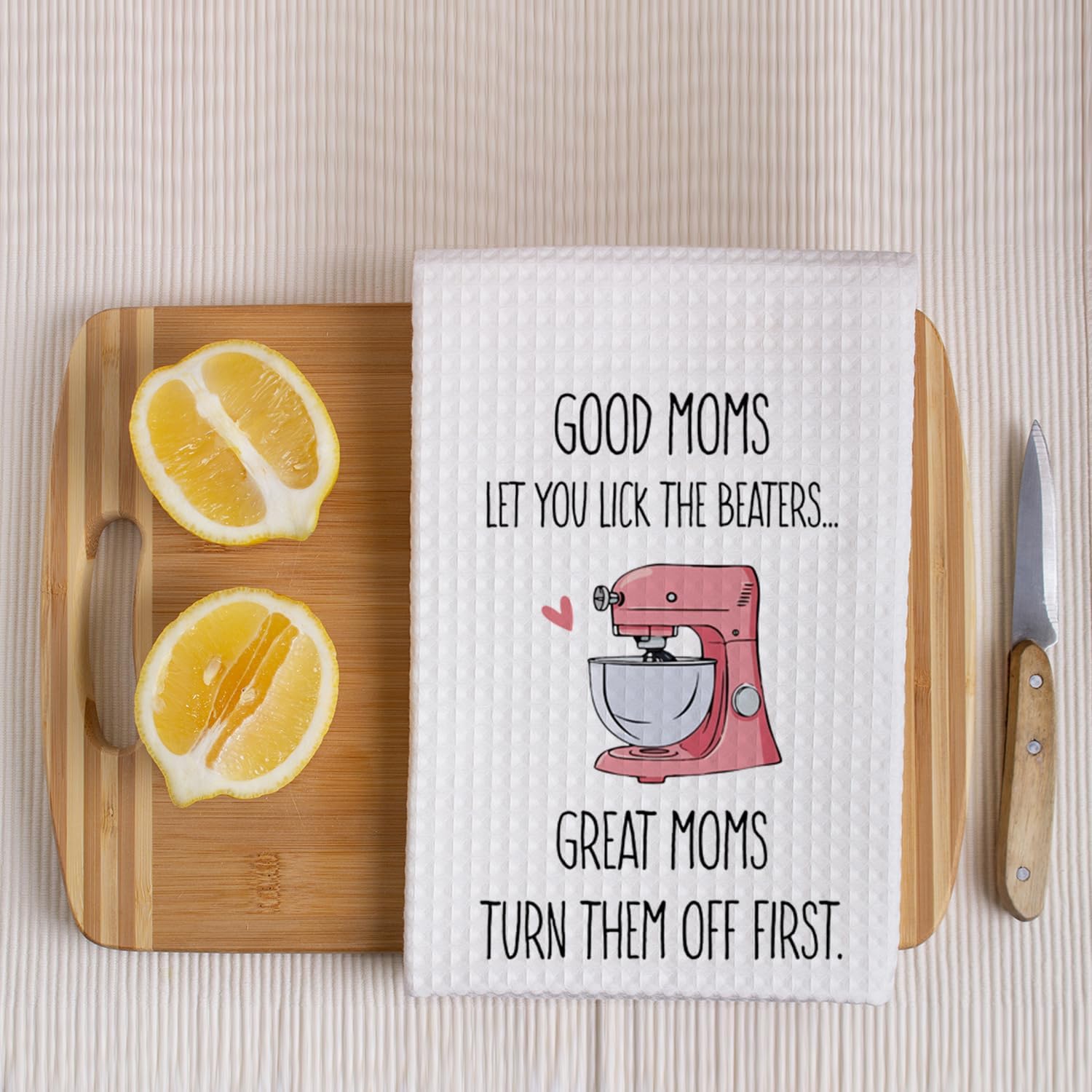 HONLUNG Funny Kitchen Gifts for Mother from Son Daughter,Christmas Mother's Day Birthday Gifts for Mom,Decorative Hand Towels for Kitchen,Great Mom Decorative Tea Dish Towel,16x24 Inch image 2