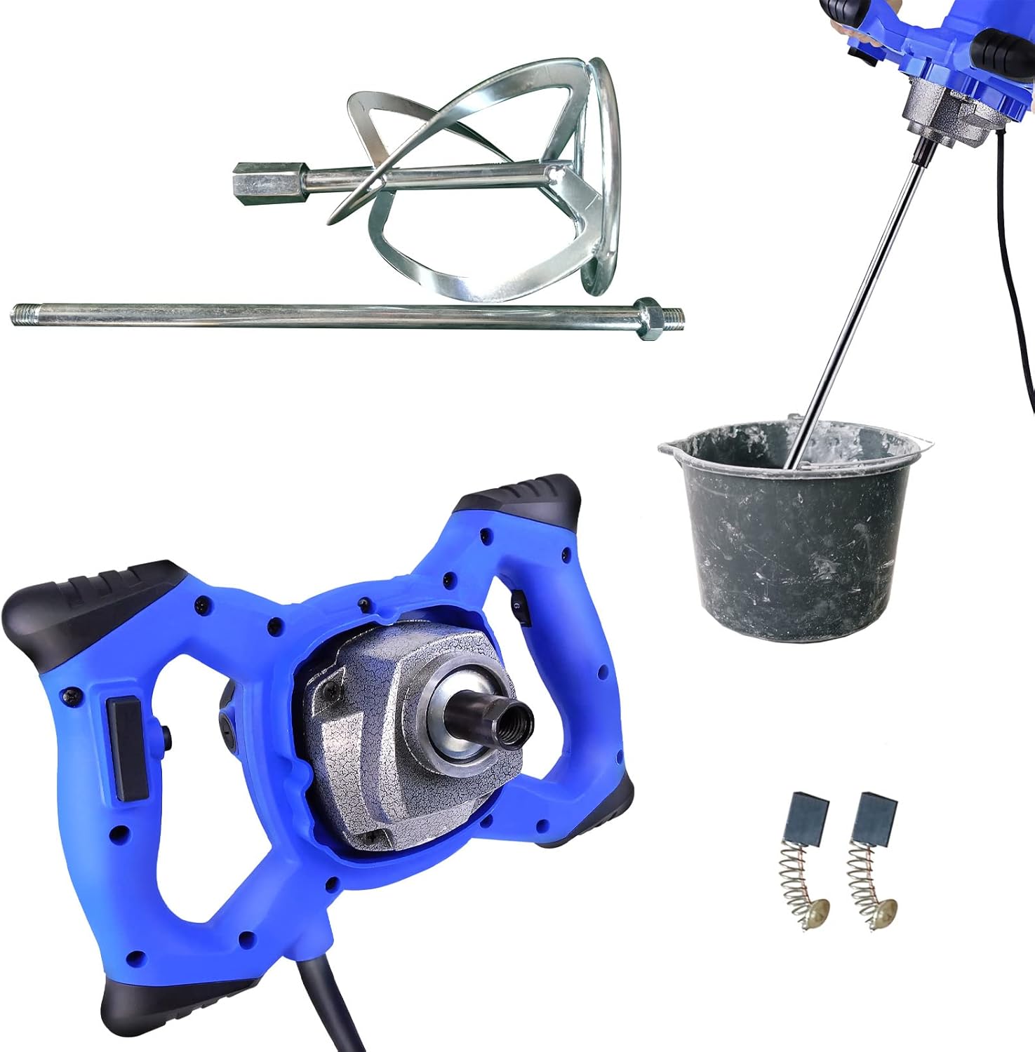 2400W Paddle Mixer Portable Electric Cement Plaster Grout Paint Mortar Mixer Drill