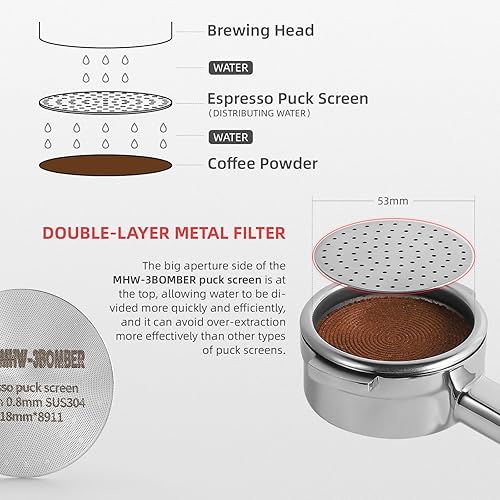 Miniatura 4 de MHW-3BOMBER 2.087 in Espresso Tamper 2.087 in Espresso Puck Screen Breville Accesorios