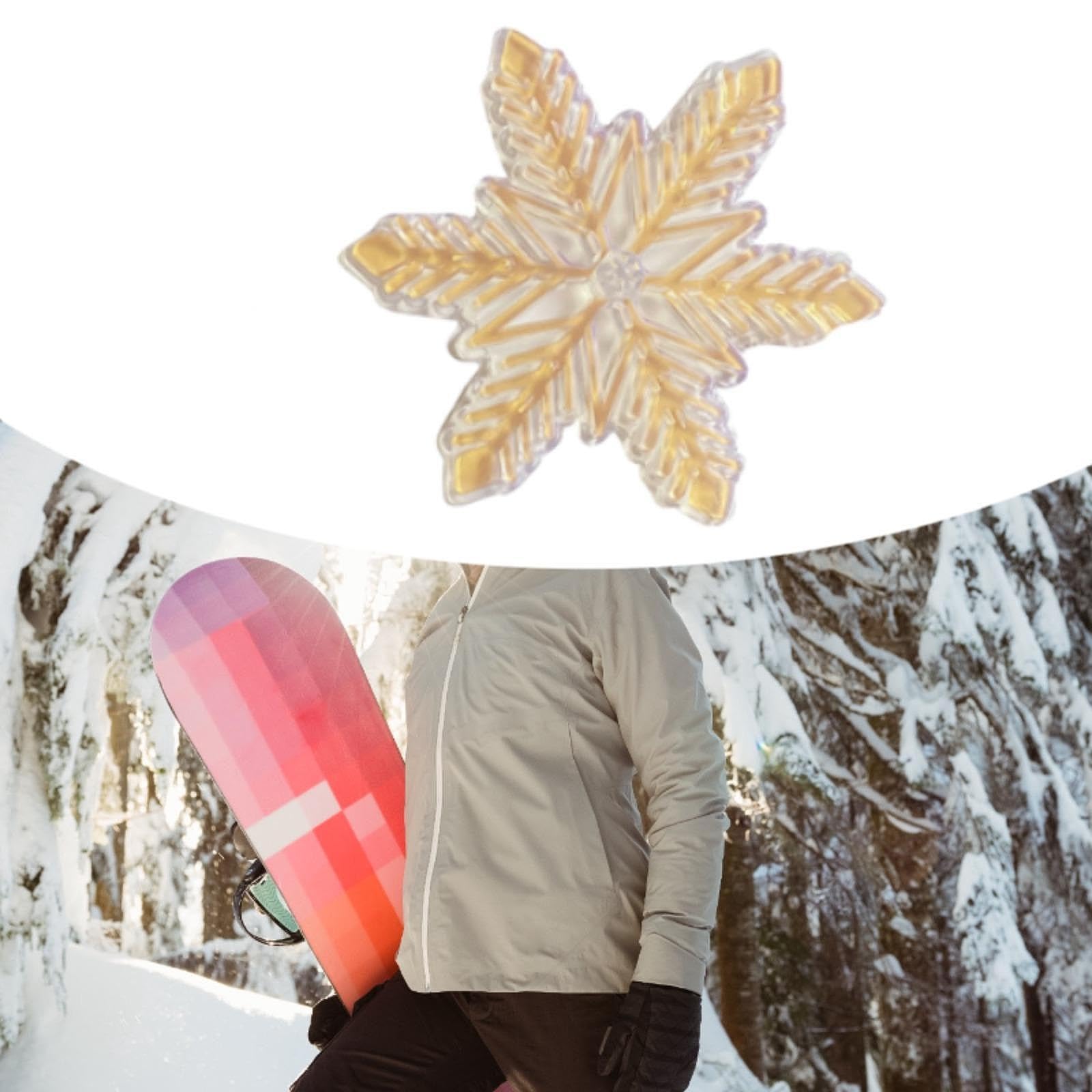 Gralara Grip Pad per Snowboard, Grip Pad per Snowboard, Imbottito, Antiscivolo, Leggero, per l'inverno, per Tavola Singola E