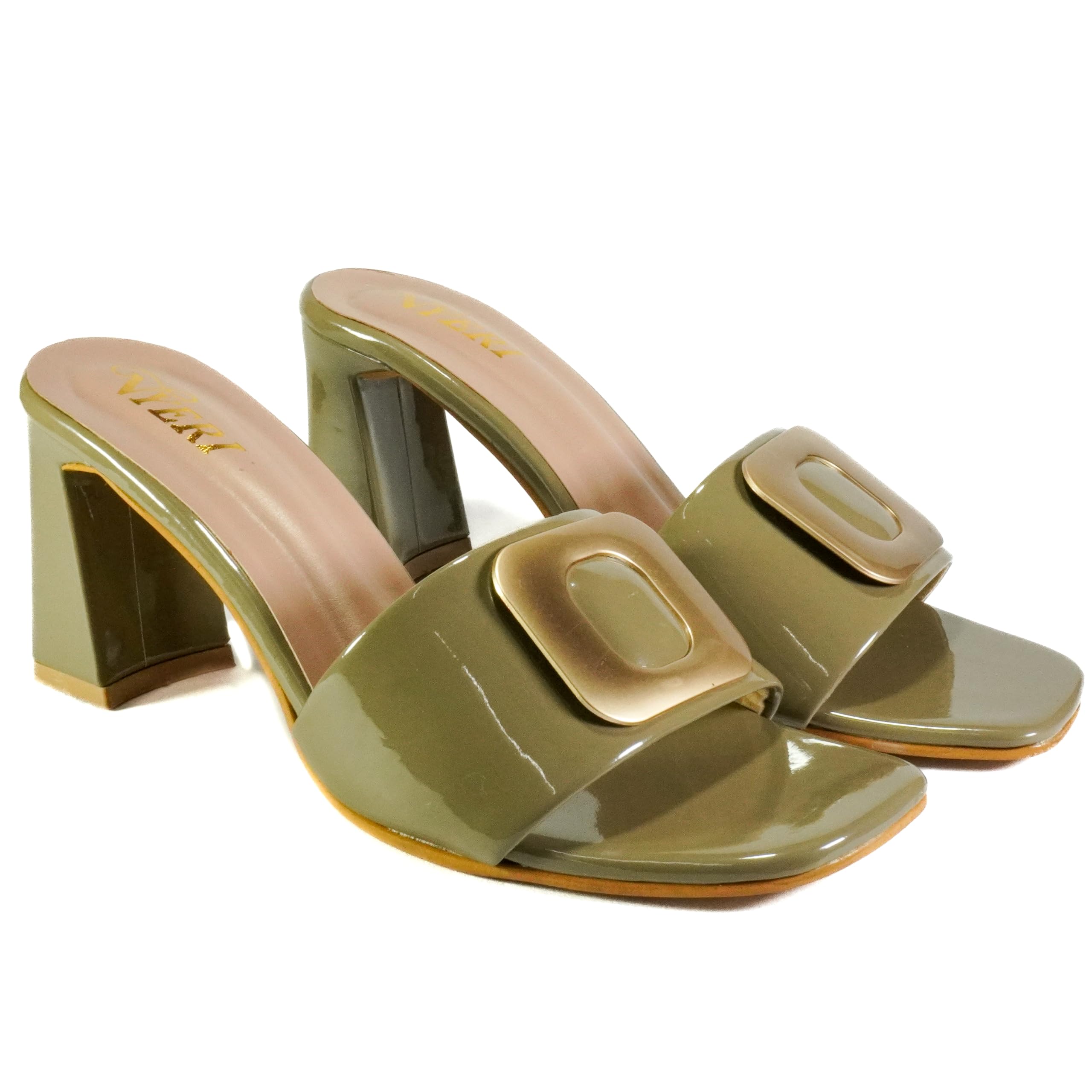 Trendy Women Heel Sandal Women's Fashion Slip-on Sandals | Non Slip Sole | Ethnic, Fashion, Smart Casuals Heels Sandals for Girls | Black-picture-47
