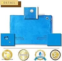 Vista 3 de COARBOR Lona impermeable de 5 x 7 pies, protección de 0.197 in, cubierta de piscina para barco al aire libre, caravana, color azul