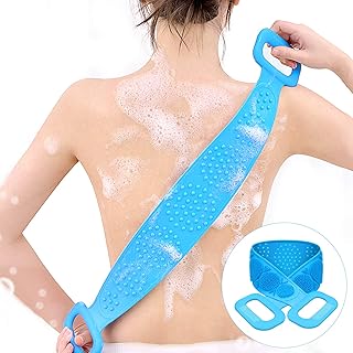 منظف الظهر من السيليكون للاستحمام ، فرشاة الجسم للتقشير الطويل للاستحمام ، أداة تنظيف الاستحمام الرائعة للنساء والرجال ، سهلة التنظيف ، رغو بشكل جيد