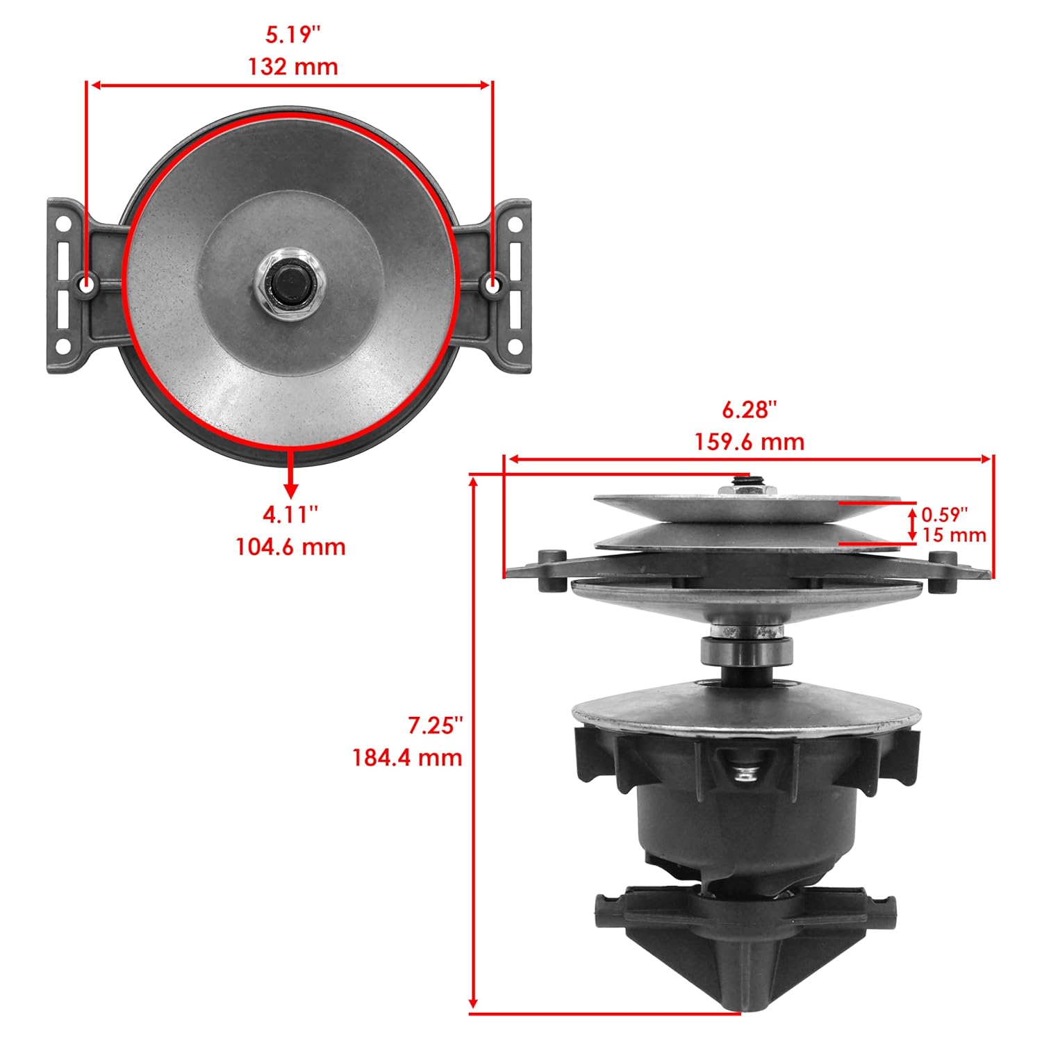 Caltric MIA13031 MIA12481 MIA12482 AUC13704 AUC16069 AUC16068 Primary & Secondary Transmission Kit Compatible with John Deere D105 E100 X105 X106 100 Series Tractor