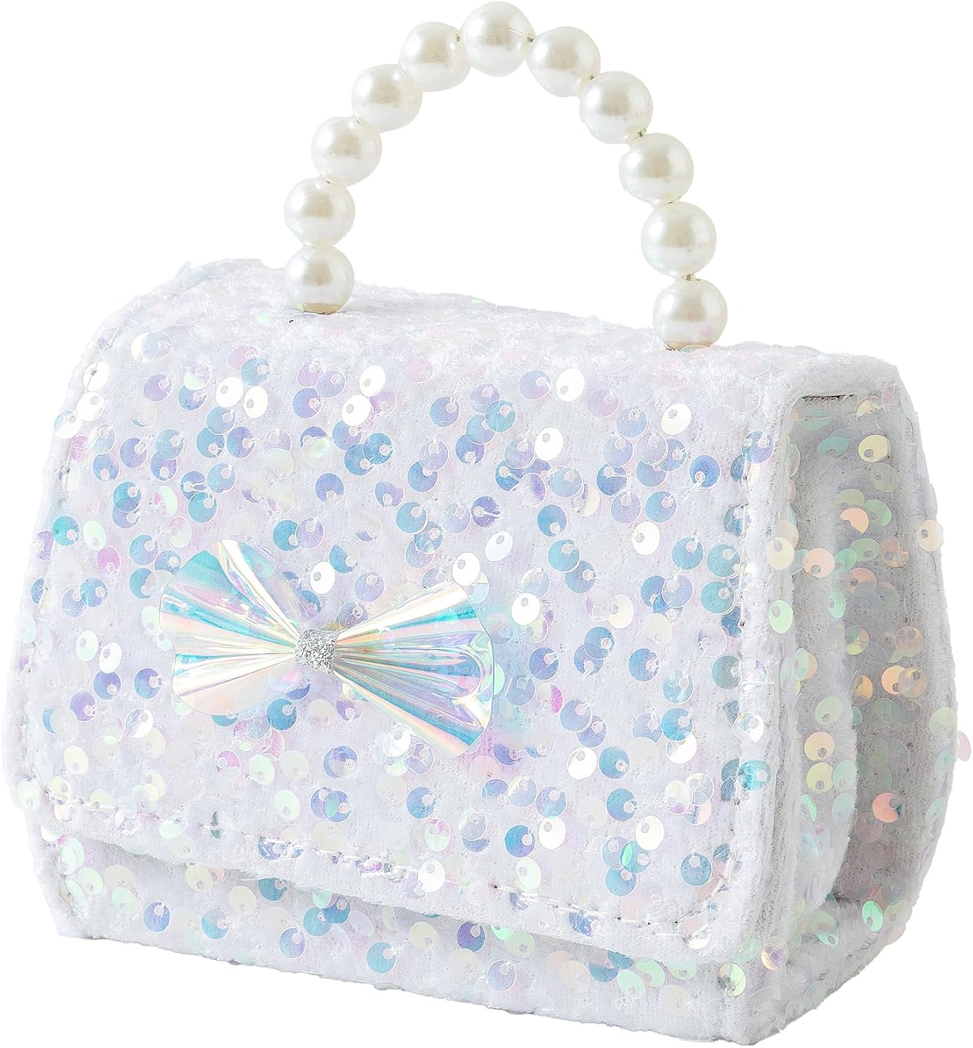 Jastore Glitter Girls Purse, Bowknot Bags for Girls, Kids Crossbody Purse(Pink)