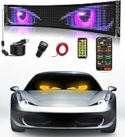 Probapro Devil Eyes Windshield Light: 23.4"x4.7" Programmable LED Sign w/ App & Remote Control - USB Car Display