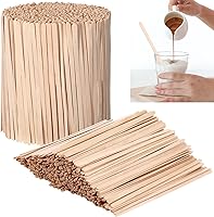 Vista 8 de Meanplan 3000 unidades de agitadores de café de madera de 7.5 pulgadas, palitos desechables de madera de abedul para agitar, café, barra de agitador