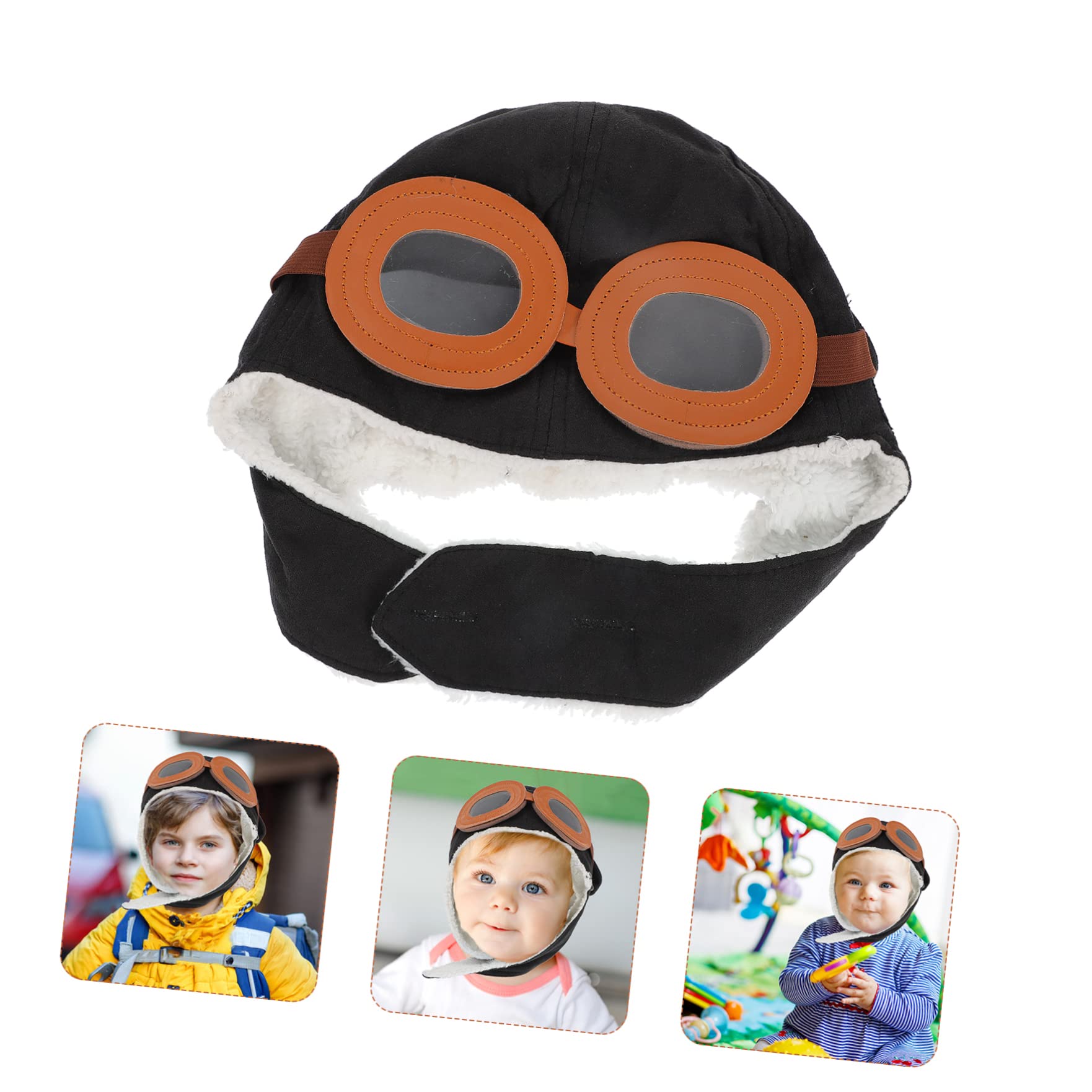 GALPADA 2 Uds Disfraz De Piloto De Para Niños De Dibujos Animados Orejas De Invierno Para Niños Gorras Para Sombreros De Protección De Diseño Sombrero De Pilotos