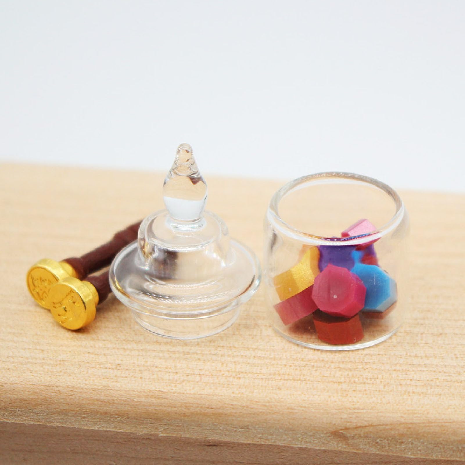 Set di sigilli per ceralacca per casa delle bambole, accessori per casa delle bambole, multiuso, innovativi, squisiti timbri per ceralacca in miniatura (motivo natalizio)