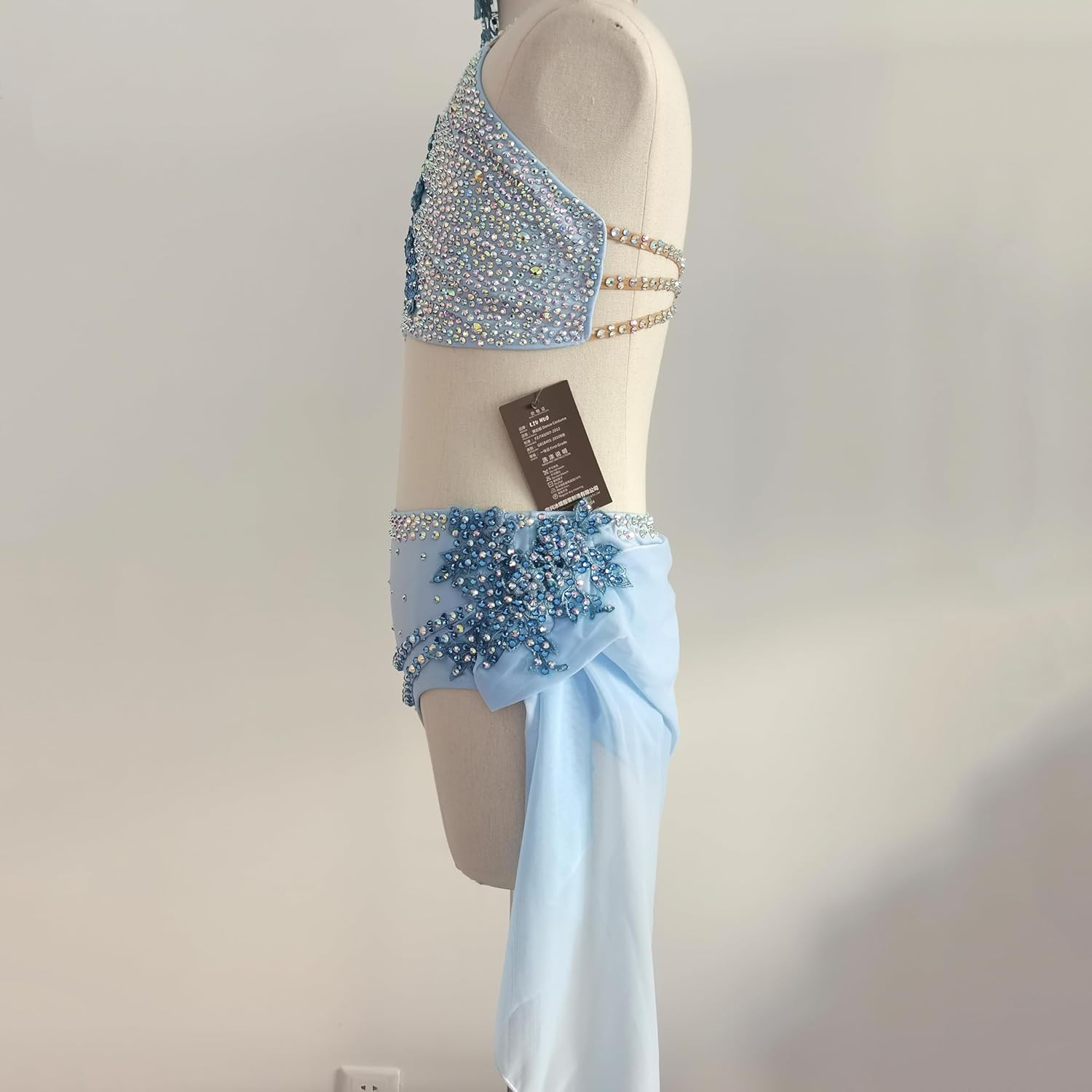 Lyrical Dance Dress Red Strap Suitable for Girls' and Adlt Competitions and Performance Costumes