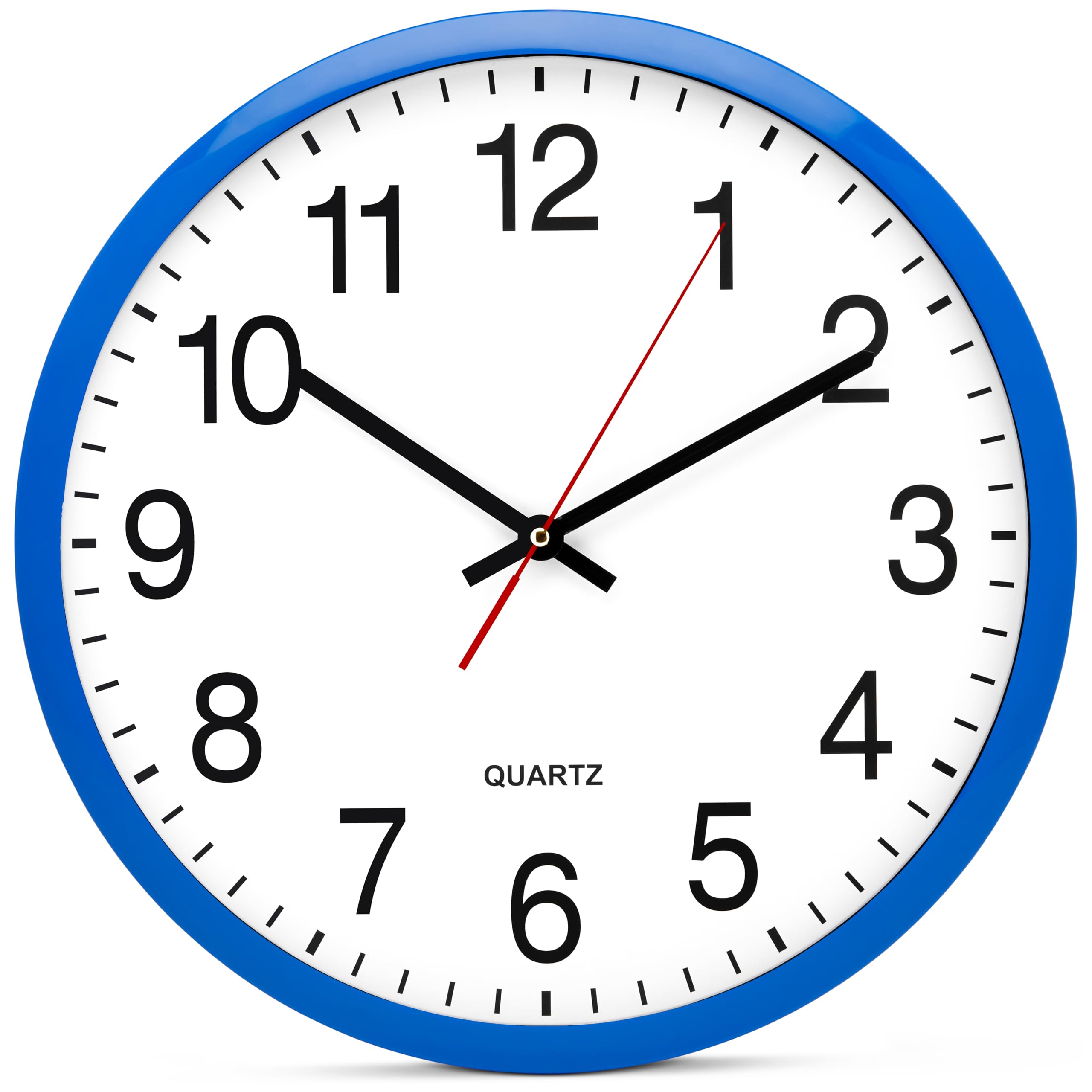 Amazon.com: Bernhard Products Blue Wall Clock, Silent Non Ticking