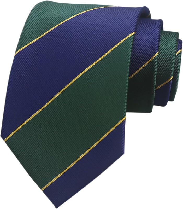 Secdtie Men's Classic Stripe Jacquard Woven Silk Tie Formal Party Suit Necktie