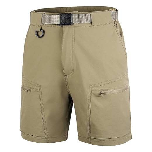 FREE SOLDIER Bermuda cargo masculina para caminhada com cinto, leve, secagem rápida, tática, com bolsos para trabalho casual e golfe