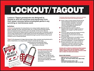 Accuform Lockout/Tagout Procedures Laminated Safety Poster, 22