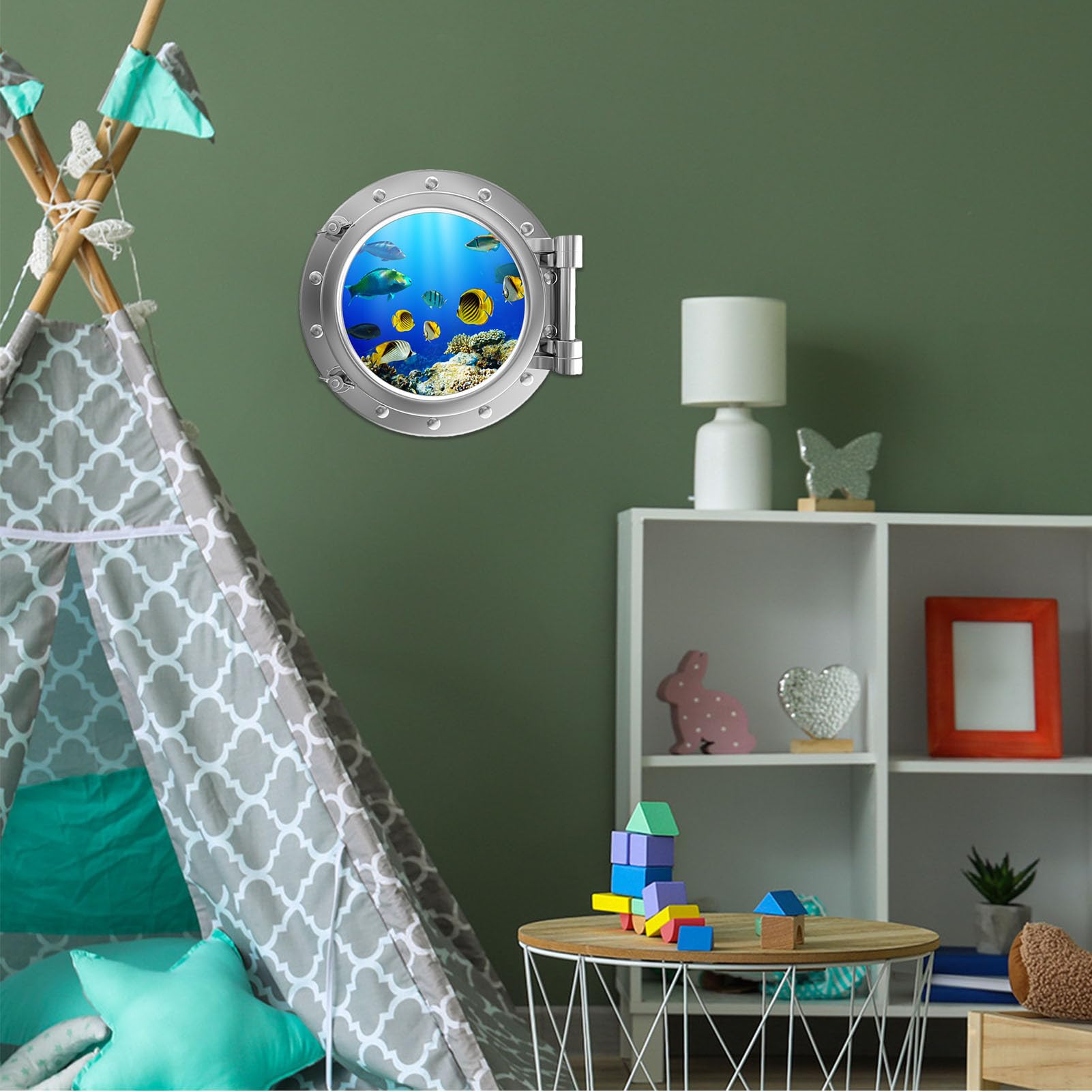 Qikam Décalcomanies De Tortue Hublot - Bâton D’art Mural