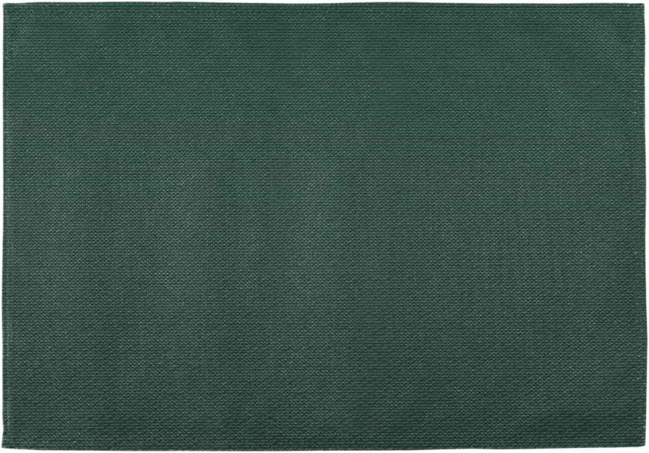 Hunter Green Placemats Set of 6 Table Place Mats Washable Heat Resistant Non Slip Placemat for Party Kitchen Dining Decor Indoor Outdoor, 12x18 Inch