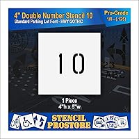 Vista 197 de Plantillas para pavimento, bordillo y WheelStop, plantilla de doble número de 4 pulgadas, (18), 4 x 4 x 1/16 pulgadas, livianas