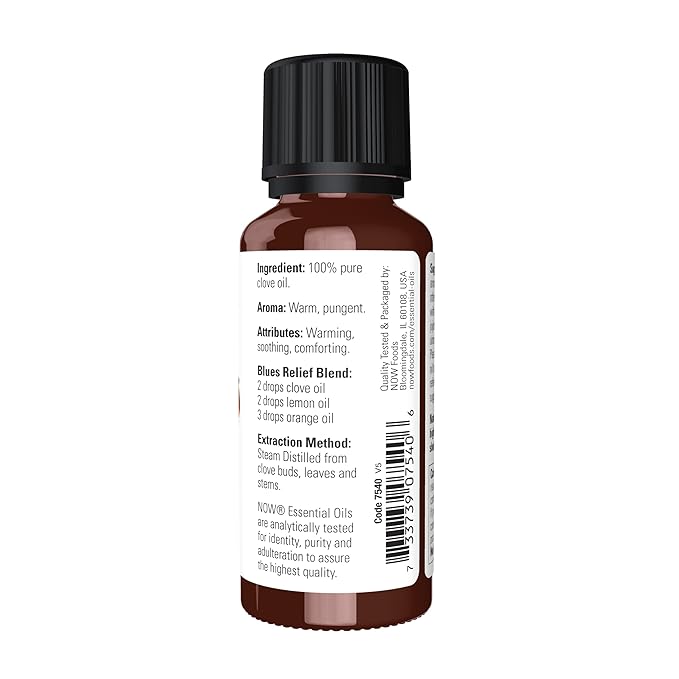 NOW Aceite Esencial de Clavo, Aroma Equilibrante, 100% Puro, 1 Onza miniatura 2
