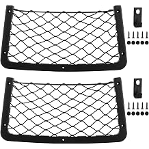 ASelected 2 Pcs Storage Nets for Campervans Car Storage With 2 Hooks Net Storage Nets,With Plastic Frame for Storing Phone Water Bottle Toiletry18X36Cm