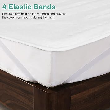 Clevich 193 x 91 cm Heated Electric Blanket with 8 Hour Automatic Shut-Off Time, 6 Temperature Levels, Detachable Controller & Machine Washable, 100W Heated Bed Pad Mattress Heater for Single Beds