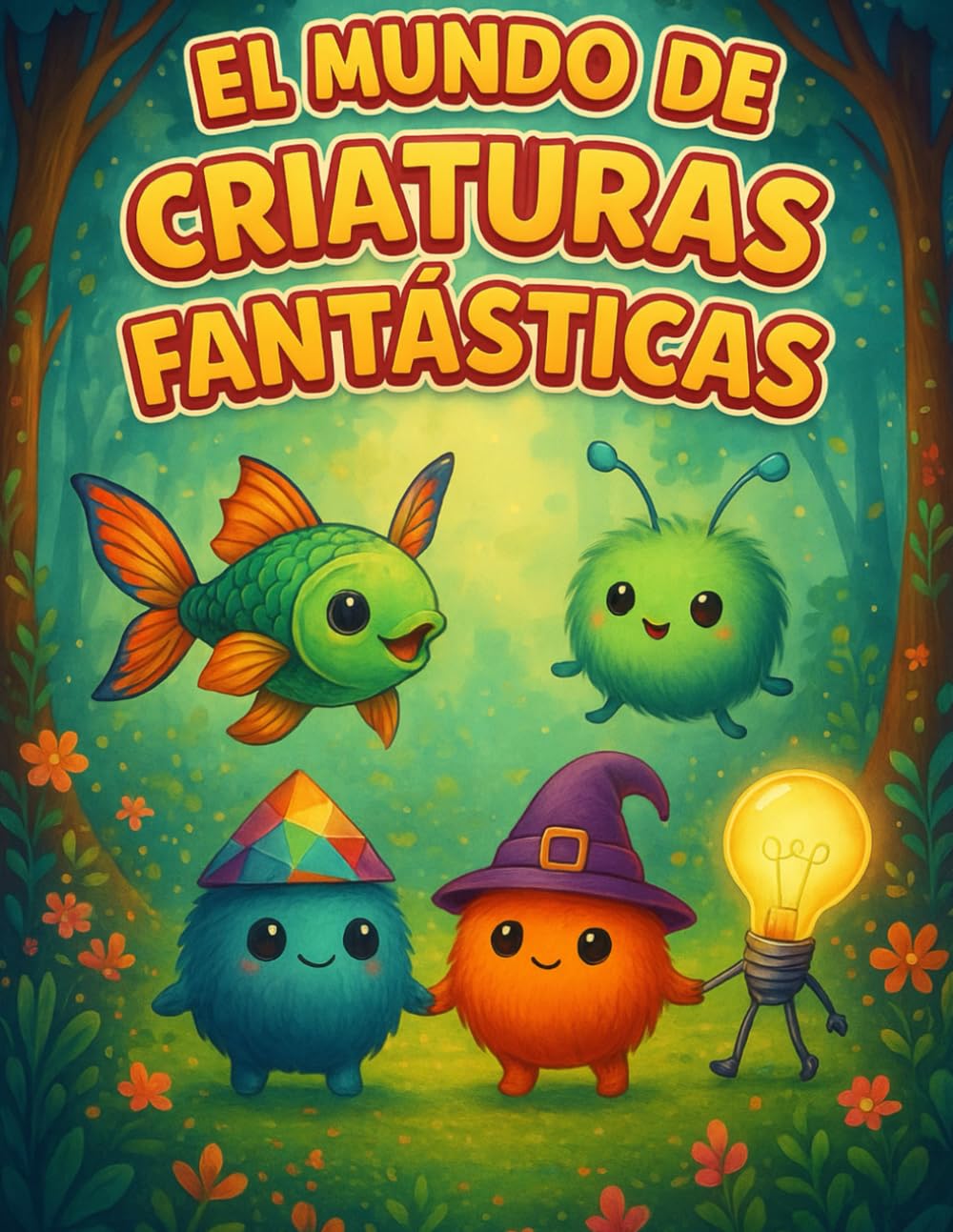 Colorea, Crea e Imagina: Libro de Colorear de Criaturas Fantásticas y Adorables (30 ilustraciones originales): Un libro mágico para colorear con criaturas dulces, fantásticas y llenas de imaginación