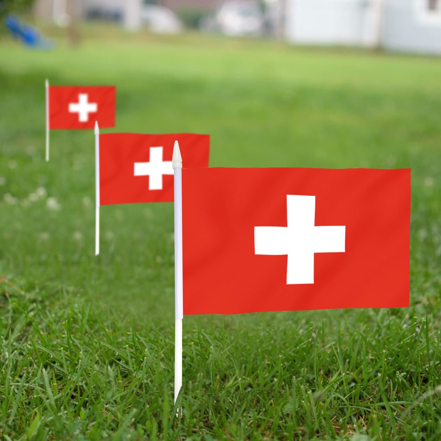 Snapklik.com : Anley Switzerland Mini Flag 12 Pack - Hand Held Small ...