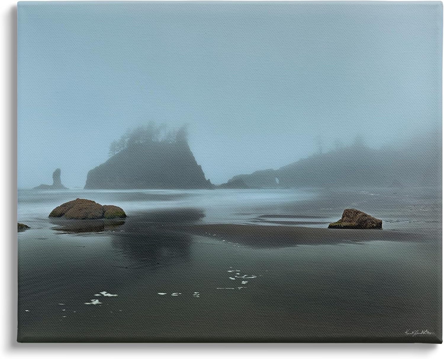 Stupell Industries Foggy Shore Landscape Canvas Wall Art by Kent Burkhardsmeier