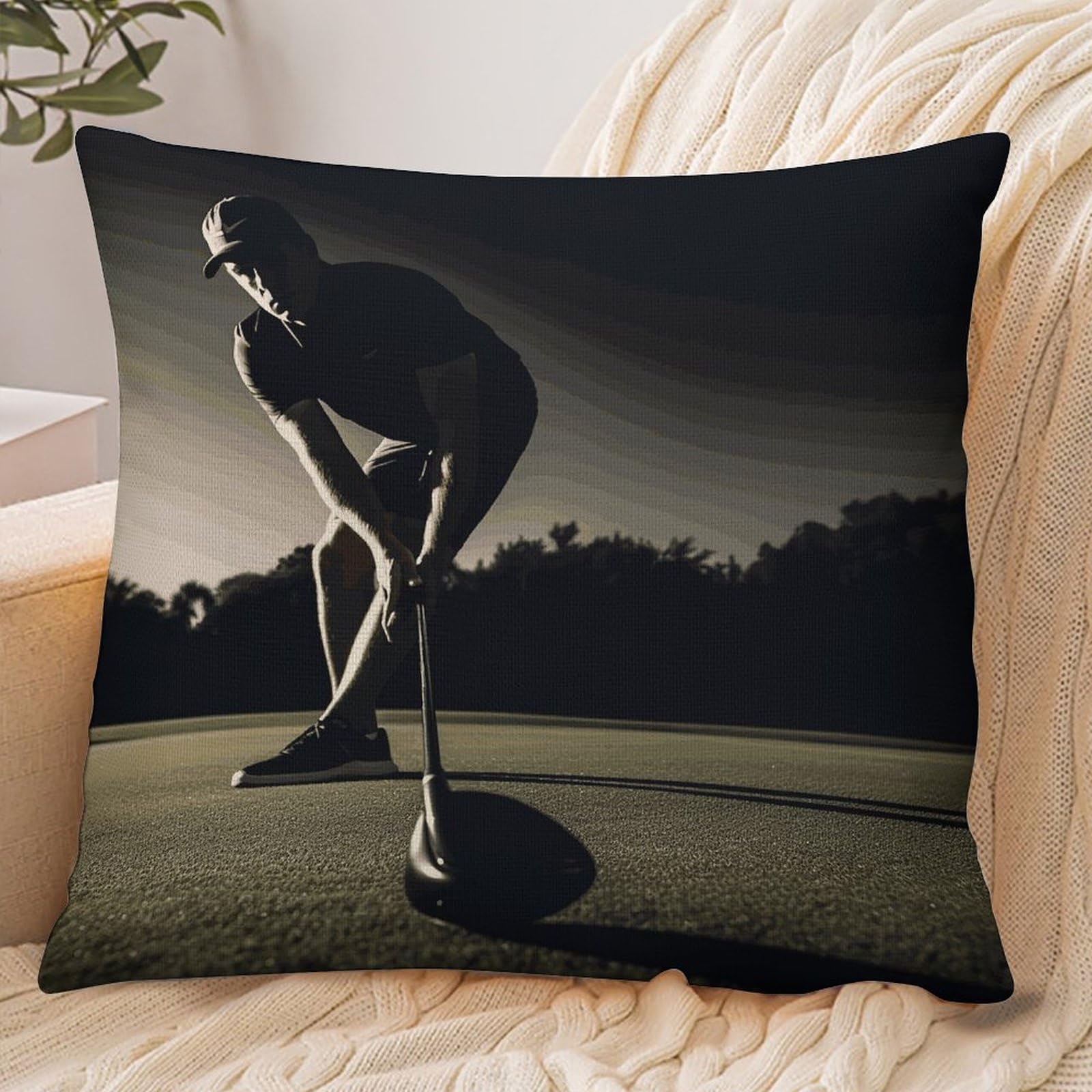 Fekiloot Style Golf Fitness Pillowcase Pillow Sham Pillow Case