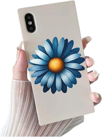 Blue Daisy Flower Vinyl Decal Stickers, Cover Marks, Floral Wall Decor x9