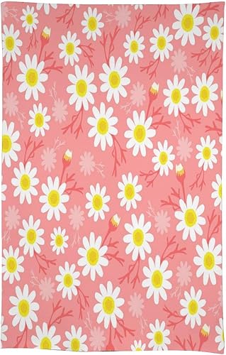 Miniatura 1375 de Mantel floral hippie, diseño retro de los años 70, naranja, rosa, azul, floral, bohemio, estampado estético de margaritas, para fiesta, picnic