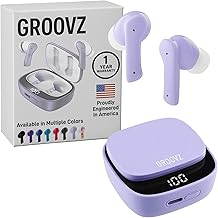 Groovz True Wireless Earbuds with Charging Case - Designe...