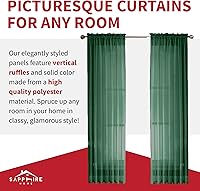 Vista 119 de Sapphire Home - Paneles de cortina (2 unidades), cortinas translúcidas de 54” x 84” (108” de ancho en total), paneles de gasa para dormitorio, sala