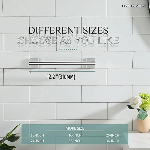 Miniatura 7 de KOKOSIRI Toallero de mano de 12 pulgadas para baño, cocina, inodoro, acero inoxidable cromado B4005CH-L12