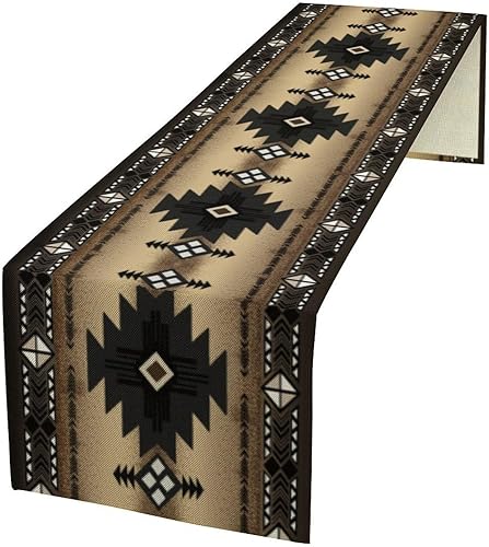 Miniatura 22 de Camino de mesa egipcio, diseño retro de grafiti con elementos egipcios para el hogar, cocina, decoración de mesa de comedor, cafetería, decoración