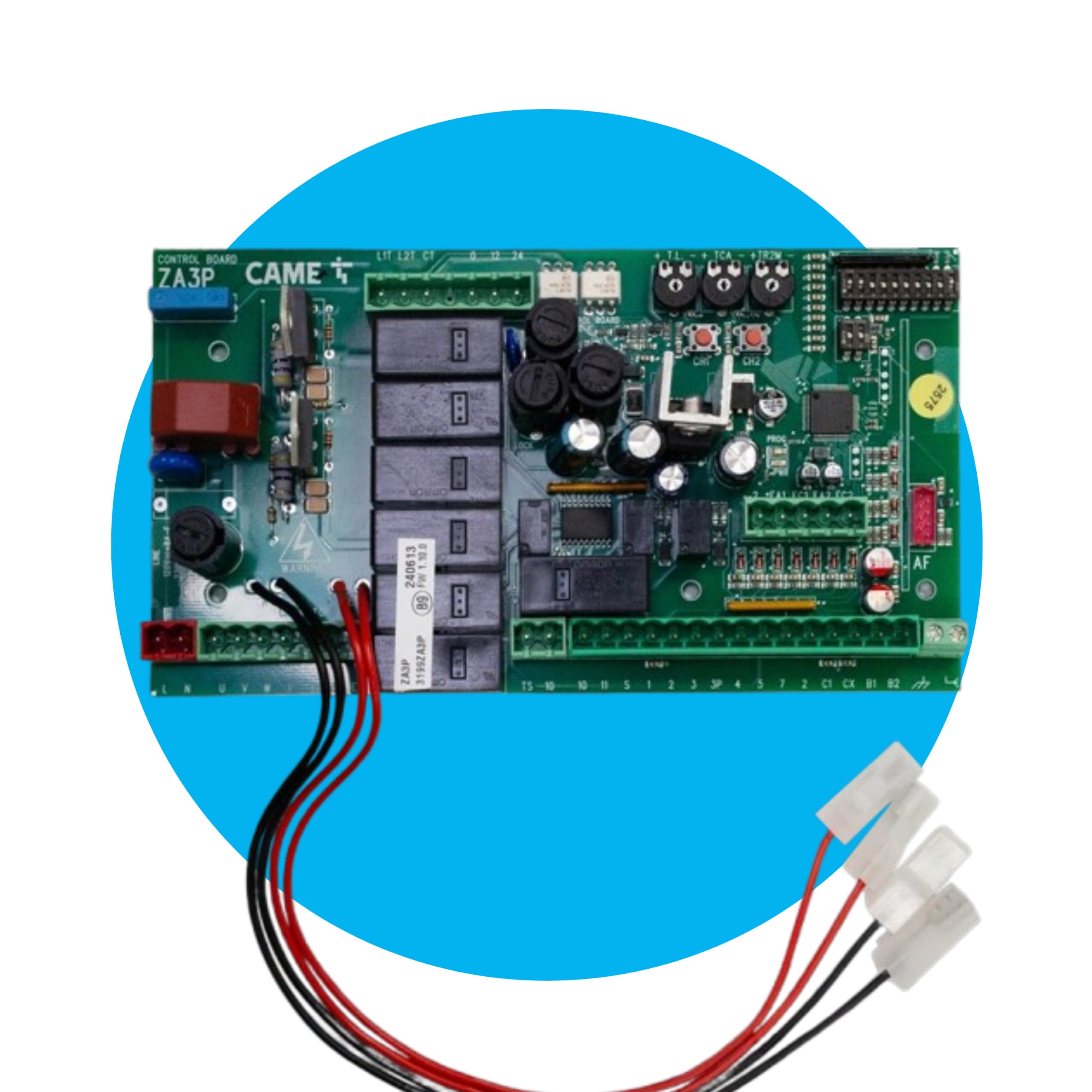 CAME Scheda elettronica di ricambio per il quadro comando ZA3P per cancelli a battente con gestione dei finecorsa e regolazione della velocità di rallentamento per manovre fluide e sicure