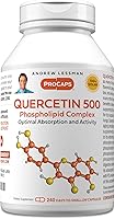 Vista 10 de ANDREW LESSMAN Quercetina 500mg - 30 Cápsulas - 500 mg Complejo único de quercetina fosfolípido, fórmula altamente absorbible para apoyar la función