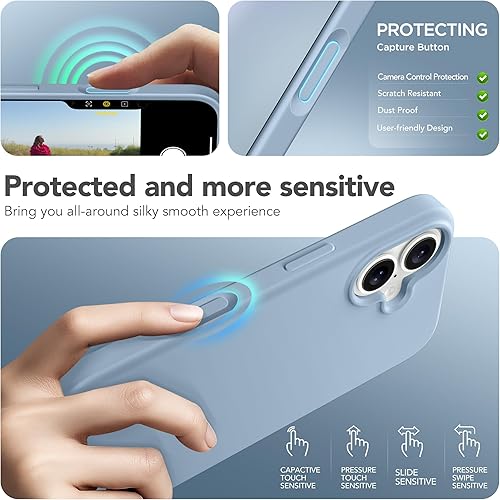 Miniatura 354 de GONEZ Funda para iPhone 14 Pro, compatible con Magsafe, con protector de pantalla + protector de lente de cámara, forro de microfibra suave