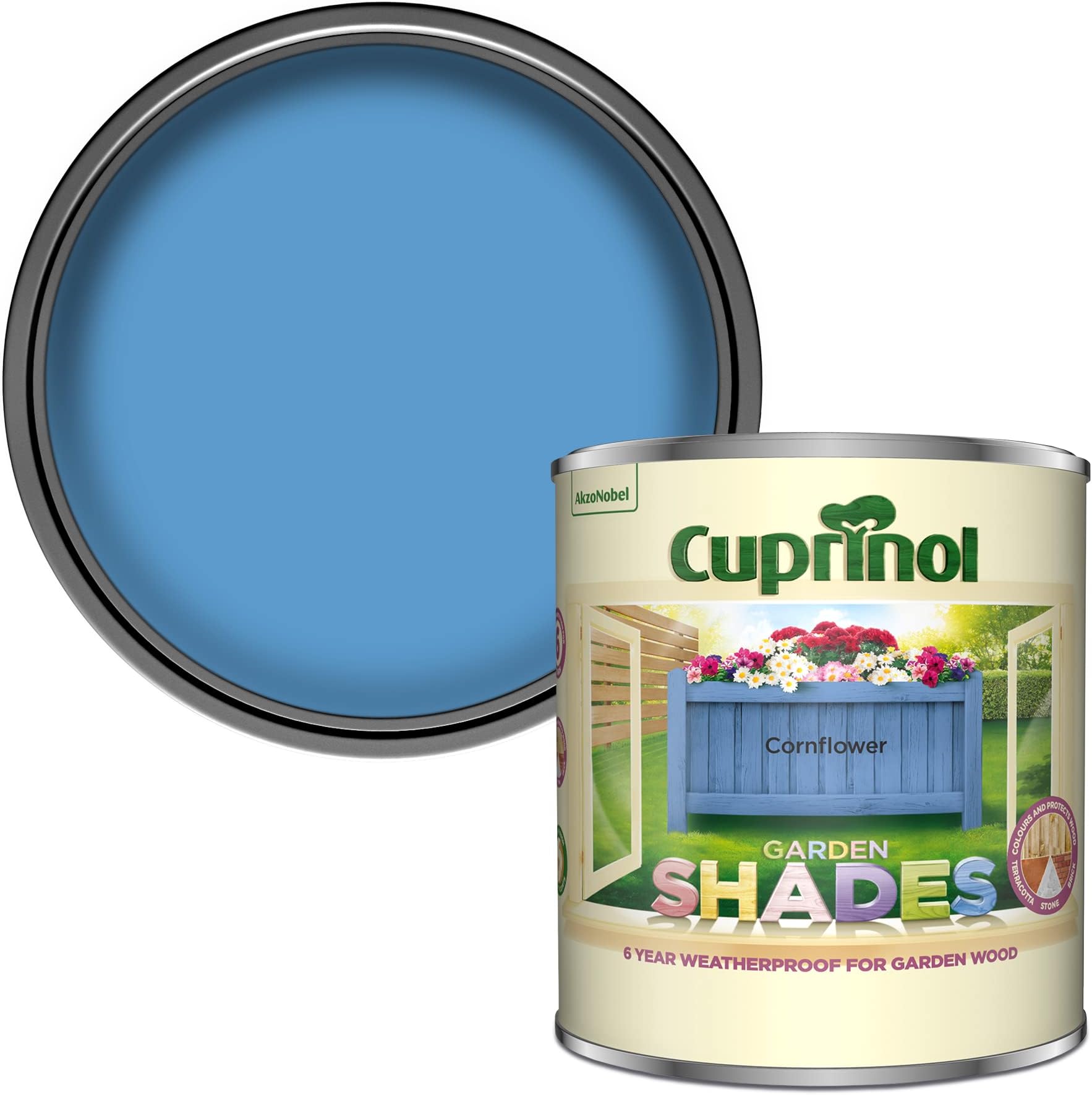 Garden Shades Wood Paint - Cornflower - 1L