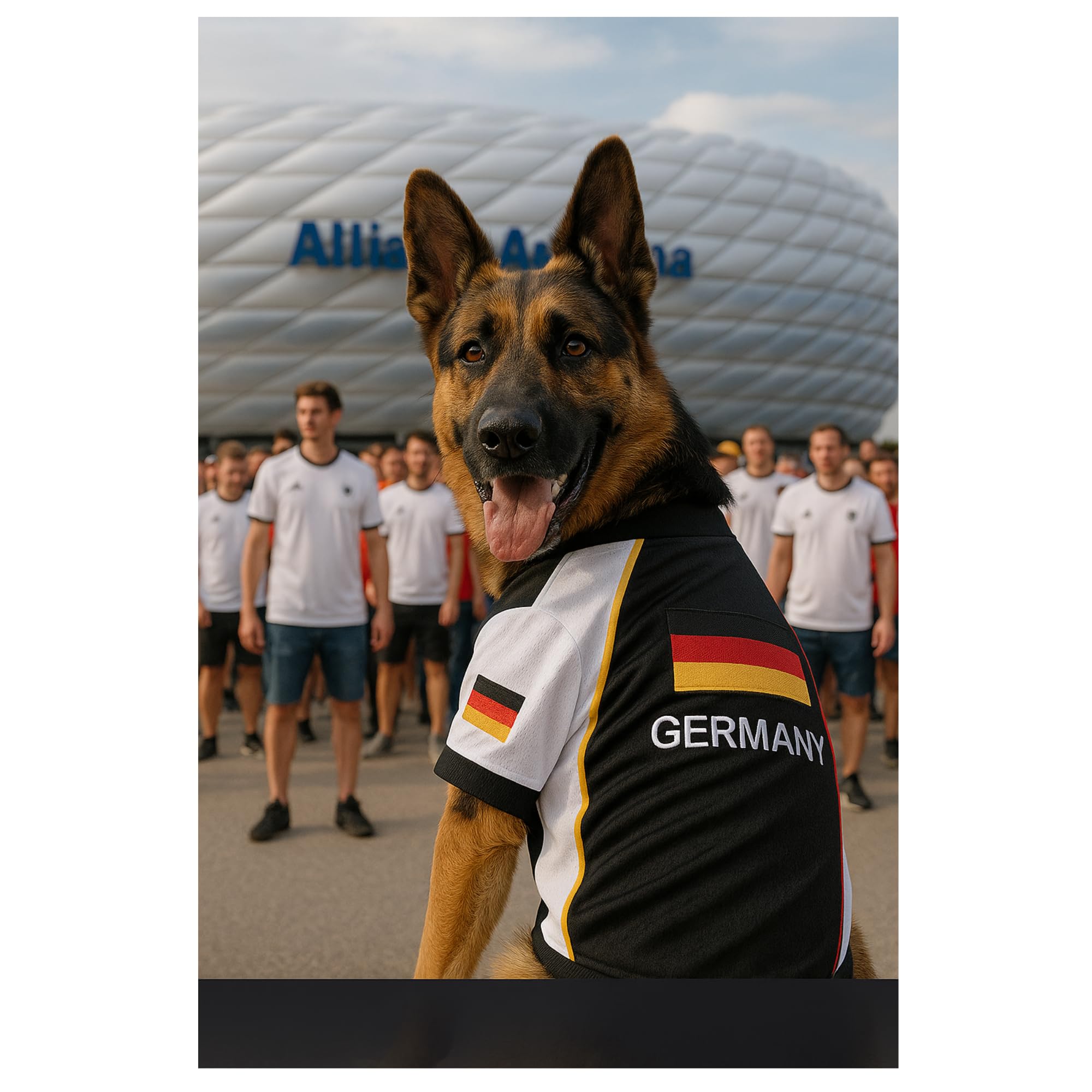 Parisian Pet Team Germany Hundetrikot – atmungsaktives Netz-Welpen-Fußballtrikot – leichte Stretch-Sportliche Hundekleidung – Sommer-Shirts für große Hunde – Fußballtrikot für Hunde – Sportbekleidung