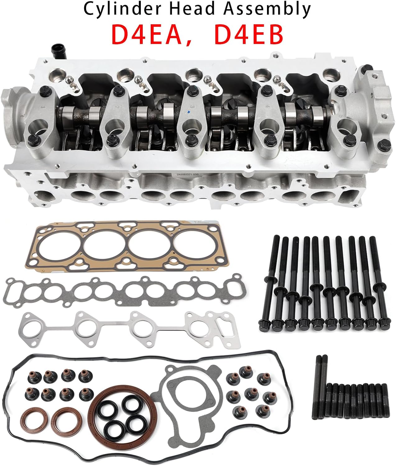 Areyourshop Cylinder Head Assembly with Gasket Kit for Hyundai Santa Fe, Elanta, Sonata, for Kia Sportage, Carens 2.0L D4EA D4EB - for 2210027400, 2210027750, 2210027800