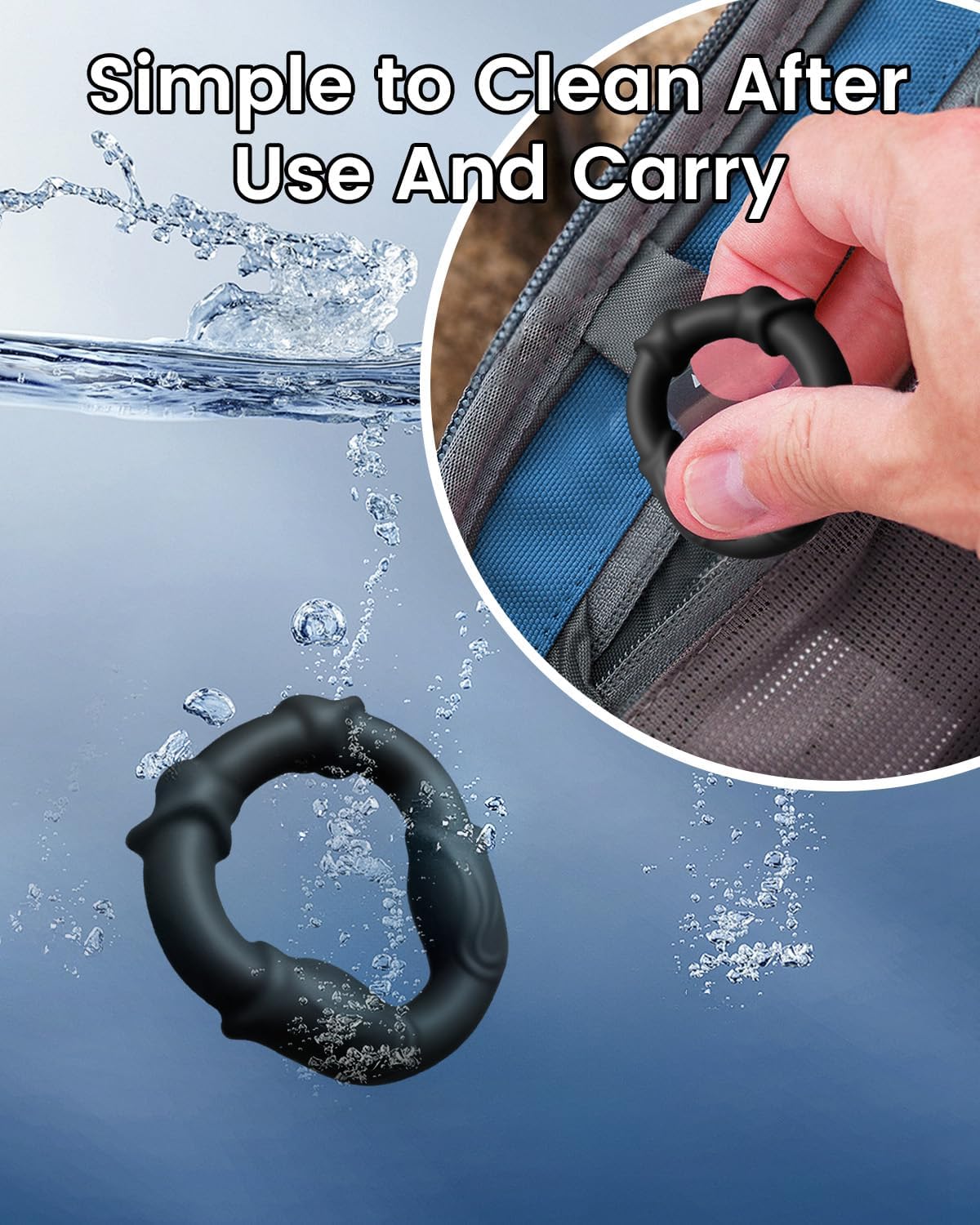 Cock Rings 3 Sizes,Silicone Penis Rings,Sex Toys for Men with 6 Pressure Points for Maximum Stamina,Comfortable & Durable