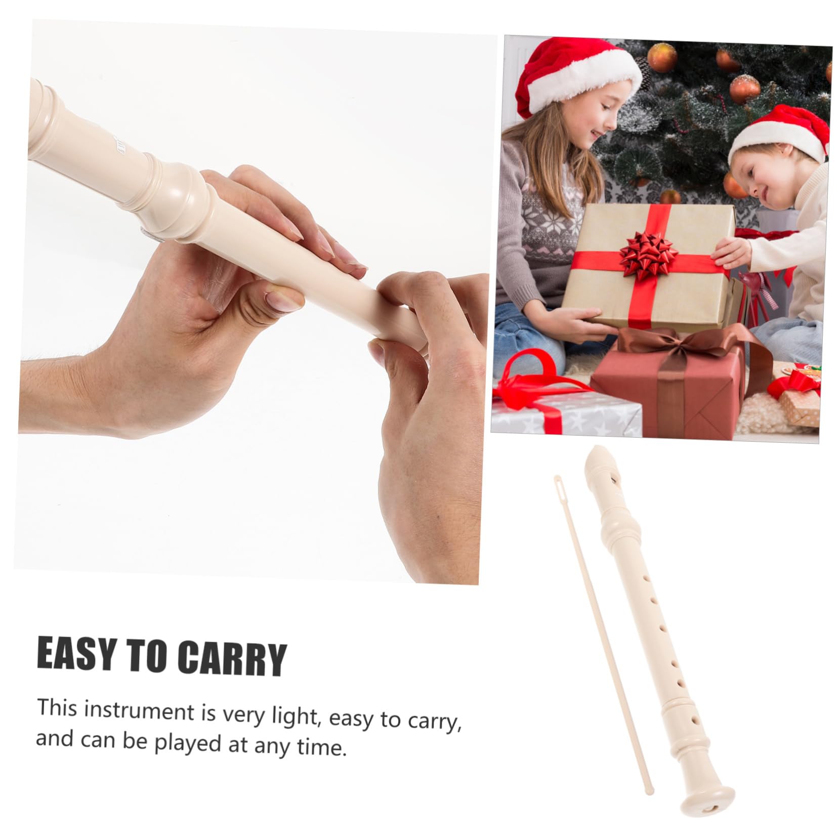 TOGEVAL 6-hole Clarinet Boys and Girls Instruments Student Clarinet Practice Flute for Boys and Girls Beginner Wind Instrument