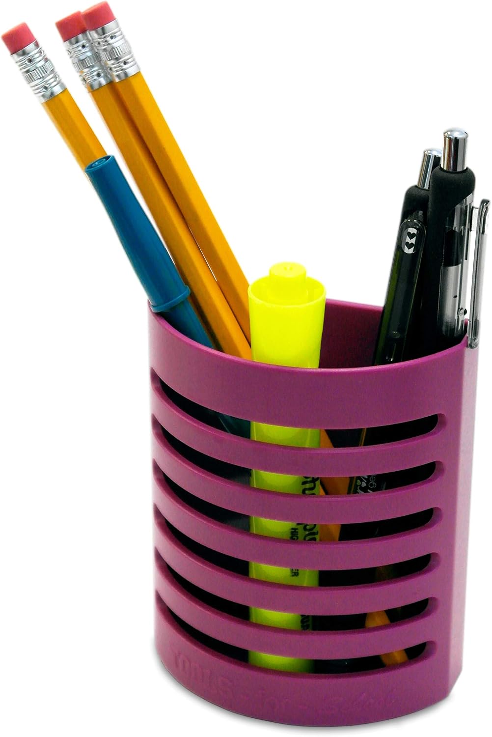 Tools-for-SchoolMagnetic Pencil Holder, Storage Organizer for School Locker, Office, Gym, Refrigerator and Whiteboard. Extra Strong Magnet. 4” H x 3.25” W (Magenta)