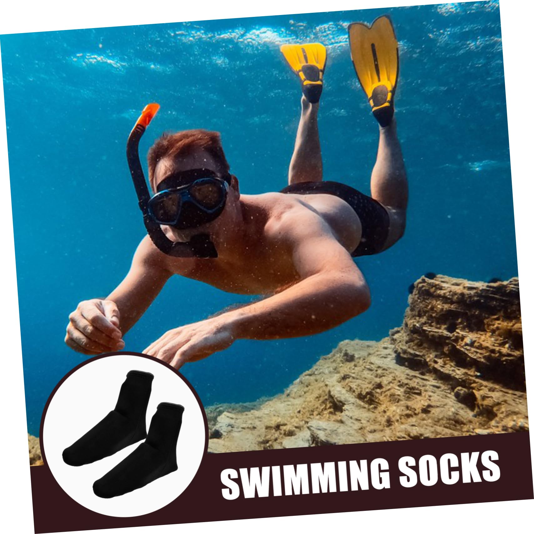 HONMEET 1pair Breathable Diving Socks for Men Women Warm Nonskid Swimming Socks Comfortable Neoprene Beach Wear Fit for Winter Swim Scuba Activities