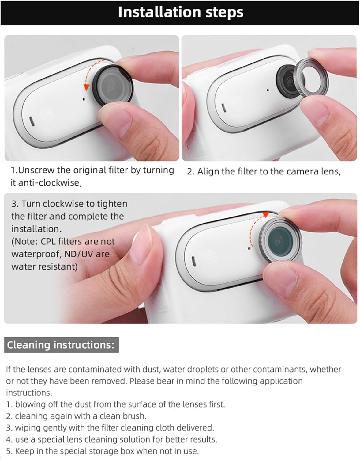 防水および耐油アルミフレームレンズフィルター GO3/2 レンズフィルターカメラプロテクターレンズ プロテクター